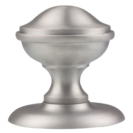 This is an image of Carlisle Brass - Round Centre Door Knob - Satin Chrome available to order from T.H Wiggans Architectural Ironmongery in Kendal, quick delivery and discounted prices.