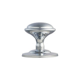 This is an image of Carlisle Brass - Round Centre Door Knob - Polished Chrome available to order from T.H Wiggans Architectural Ironmongery in Kendal, quick delivery and discounted prices.