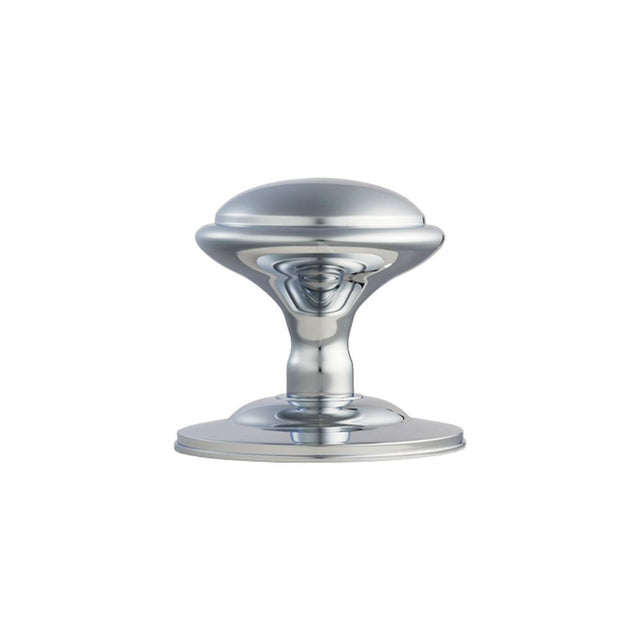 This is an image of Carlisle Brass - Round Centre Door Knob - Polished Chrome available to order from T.H Wiggans Architectural Ironmongery in Kendal, quick delivery and discounted prices.
