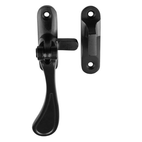This is an image of a Carlisle Brass - Casement Fastener Reversible - Matt Black that is availble to order from T.H Wiggans Architectural Ironmongery in Kendal in Kendal.