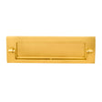 This is an image of Carlisle Brass - Postal Knocker 256 x 80mm - Polished Brass available to order from T.H Wiggans Architectural Ironmongery in Kendal, quick delivery and discounted prices.