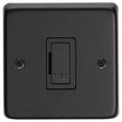 This is an image showing Eurolite Stainless Steel Unswitched Fuse Spur - Matt Black (With Black Trim) mbuswfb available to order from T.H. Wiggans Ironmongery in Kendal, quick delivery and discounted prices.