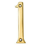 This is an image of Carlisle Brass - Numerals (0-9) Number 1 - Stainless Brass available to order from T.H Wiggans Architectural Ironmongery in Kendal, quick delivery and discounted prices.