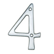 This is an image of Carlisle Brass - Numerals (0-9) Number 4 - Satin Chrome available to order from T.H Wiggans Architectural Ironmongery in Kendal, quick delivery and discounted prices.