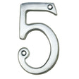 This is an image of Carlisle Brass - Numerals (0-9) Number 5 - Satin Chrome available to order from T.H Wiggans Architectural Ironmongery in Kendal, quick delivery and discounted prices.