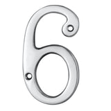 This is an image of Carlisle Brass - Numerals (0-9) Number 6/9 - Polished Chrome available to order from T.H Wiggans Architectural Ironmongery in Kendal, quick delivery and discounted prices.