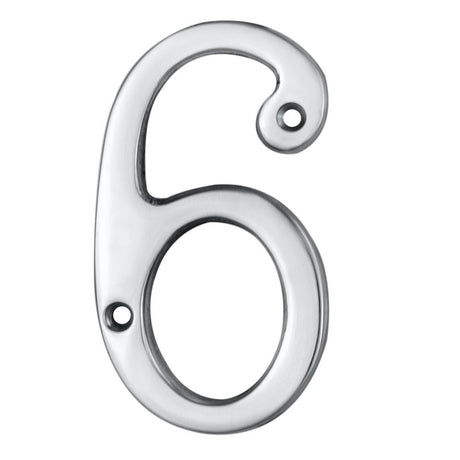 This is an image of Carlisle Brass - Numerals (0-9) Number 6/9 - Polished Chrome available to order from T.H Wiggans Architectural Ironmongery in Kendal, quick delivery and discounted prices.