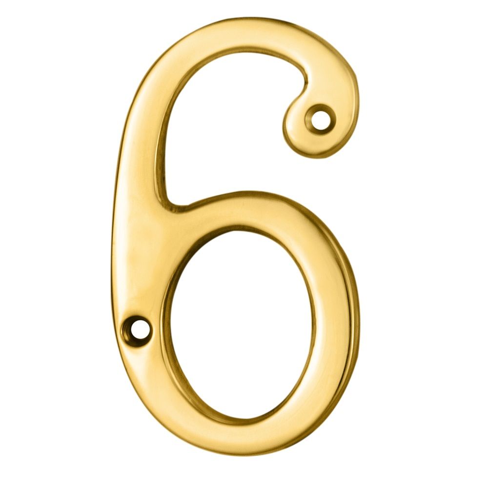 This is an image of Carlisle Brass - Numerals (0-9) Number 6/9 - Stainless Brass available to order from T.H Wiggans Architectural Ironmongery in Kendal, quick delivery and discounted prices.
