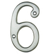 This is an image of Carlisle Brass - Numerals (0-9) Number 6/9 - Satin Chrome available to order from T.H Wiggans Architectural Ironmongery in Kendal, quick delivery and discounted prices.