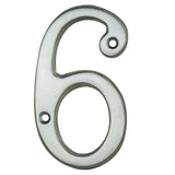 This is an image of Carlisle Brass - Numerals (0-9) Number 6/9 - Satin Chrome available to order from T.H Wiggans Architectural Ironmongery in Kendal, quick delivery and discounted prices.