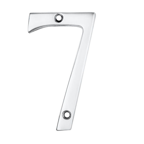 This is an image of Carlisle Brass - Numerals (0-9) Number 7 - Polished Chrome available to order from T.H Wiggans Architectural Ironmongery in Kendal, quick delivery and discounted prices.