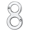 This is an image of Carlisle Brass - Numerals (0-9) Number 8 - Polished Chrome available to order from T.H Wiggans Architectural Ironmongery in Kendal, quick delivery and discounted prices.