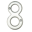 This is an image of Carlisle Brass - Numerals (0-9) Number 8 - Satin Chrome available to order from T.H Wiggans Architectural Ironmongery in Kendal, quick delivery and discounted prices.