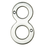 This is an image of Carlisle Brass - Numerals (0-9) Number 8 - Satin Chrome available to order from T.H Wiggans Architectural Ironmongery in Kendal, quick delivery and discounted prices.