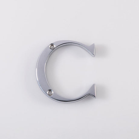 This is an image of Carlisle Brass - Letter C - Polished Chrome available to order from T.H Wiggans Architectural Ironmongery in Kendal, quick delivery and discounted prices.