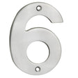 This is an image of Eurospec - Numerals Number 6/9 - Satin Stainless Steel available to order from T.H Wiggans Architectural Ironmongery in Kendal, quick delivery and discounted prices.