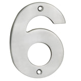 This is an image of Eurospec - Numerals Number 6/9 - Satin Stainless Steel available to order from T.H Wiggans Architectural Ironmongery in Kendal, quick delivery and discounted prices.
