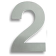 This is an image of Eurospec - Stainless Steel 7" Numerals (0-9) (Number 2) - Bright Stainless Steel available to order from T.H Wiggans Architectural Ironmongery in Kendal, quick delivery and discounted prices.
