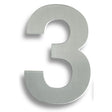This is an image of Eurospec - Stainless Steel 7" Numerals (0-9) (Number 3) - Bright Stainless Steel available to order from T.H Wiggans Architectural Ironmongery in Kendal, quick delivery and discounted prices.
