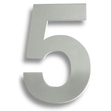 This is an image of Eurospec - Stainless Steel 7" Numerals (0-9) (Number 5) - Bright Stainless Steel available to order from T.H Wiggans Architectural Ironmongery in Kendal, quick delivery and discounted prices.