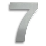 This is an image of Eurospec - Stainless Steel 7" Numerals (0-9) (Number 7) - Satin Stainless Steel available to order from T.H Wiggans Architectural Ironmongery in Kendal, quick delivery and discounted prices.