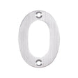 This is an image of Eurospec - Numerals Number 0 - Satin Stainless Steel available to order from T.H Wiggans Architectural Ironmongery in Kendal, quick delivery and discounted prices.