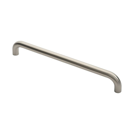 This is an image of Eurospec - 30mm D Pull Handles 450mm Centres - Satin Stainless Steel available to order from T.H Wiggans Architectural Ironmongery in Kendal, quick delivery and discounted prices.