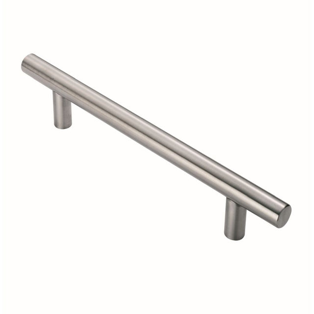 This is an image of Eurospec - 25mm Straight T Pull Handle 300mm Centres - Satin Stainless Steel available to order from T.H Wiggans Architectural Ironmongery in Kendal, quick delivery and discounted prices.