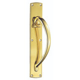 This is an image of Carlisle Brass - Large Pull Handle R/H - Polished Brass available to order from T.H Wiggans Architectural Ironmongery in Kendal, quick delivery and discounted prices.