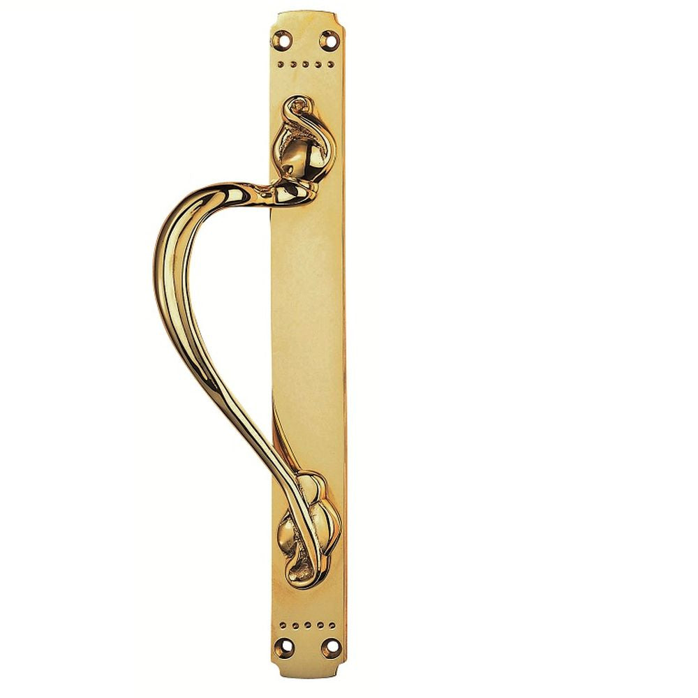 This is an image of Carlisle Brass - Laurin Pull Handle L/H - Polished Brass available to order from T.H Wiggans Architectural Ironmongery in Kendal, quick delivery and discounted prices.