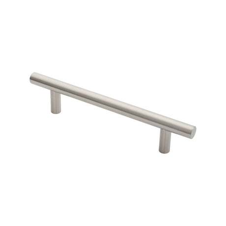 This is an image of Eurospec - 22mm Straight T Pull Handle 225mm Centres - Satin Stainless Steel available to order from T.H Wiggans Architectural Ironmongery in Kendal, quick delivery and discounted prices.