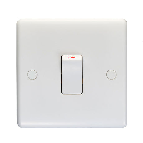 This is an image showing Eurolite Enhance White Plastic 20Amp Switch - White (With White Trim) pl3240 available to order from T.H. Wiggans Ironmongery in Kendal, quick delivery and discounted prices.