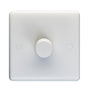 This is an image showing Eurolite Enhance White Plastic 1 Gang Dimmer - White (With White Trim) pl3504/12led available to order from T.H. Wiggans Ironmongery in Kendal, quick delivery and discounted prices.