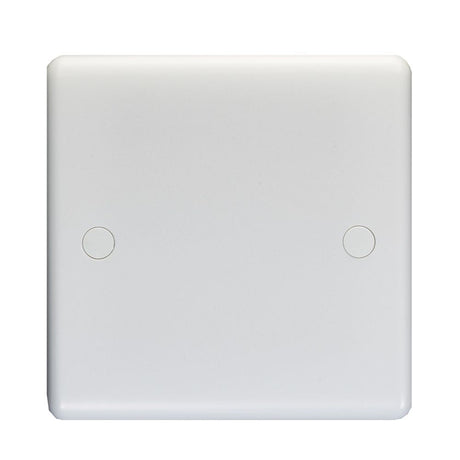 This is an image showing Eurolite Enhance White Plastic Single Blank Plate - White pl4011 available to order from T.H. Wiggans Ironmongery in Kendal, quick delivery and discounted prices.
