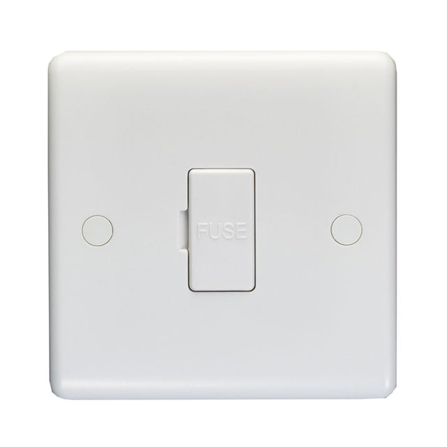 This is an image showing Eurolite Enhance White Plastic Unswitched Fuse Spur - White pl4130 available to order from T.H. Wiggans Ironmongery in Kendal, quick delivery and discounted prices.