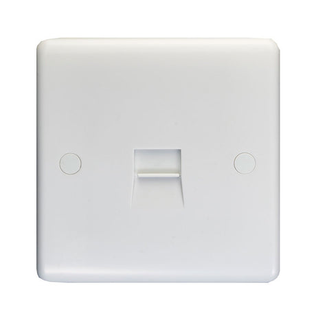 This is an image showing Eurolite Enhance White Plastic Telephone Master - White (With White Trim) pl4391 available to order from T.H. Wiggans Ironmongery in Kendal, quick delivery and discounted prices.