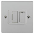 This is an image showing Eurolite Stainless Steel Switched Fuse Spur - Polished Stainless Steel (With White Trim) pssswfw available to order from T.H. Wiggans Ironmongery in Kendal, quick delivery and discounted prices.