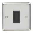 This is an image showing Eurolite Stainless Steel Unswitched Fuse Spur - Polished Stainless Steel (With Black Trim) pssuswfb available to order from T.H. Wiggans Ironmongery in Kendal, quick delivery and discounted prices.