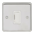 This is an image showing Eurolite Stainless Steel Unswitched Fuse Spur - Polished Stainless Steel (With White Trim) pssuswfw available to order from T.H. Wiggans Ironmongery in Kendal, quick delivery and discounted prices.