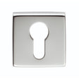 This is an image of Manital - Square Euro Profile Escutcheon - Polished Chrome available to order from T.H Wiggans Architectural Ironmongery in Kendal, quick delivery and discounted prices.