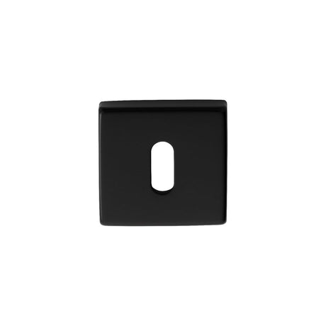 This is an image of Manital - Square Standard Key Escutcheon - Black available to order from T.H Wiggans Architectural Ironmongery in Kendal, quick delivery and discounted prices.