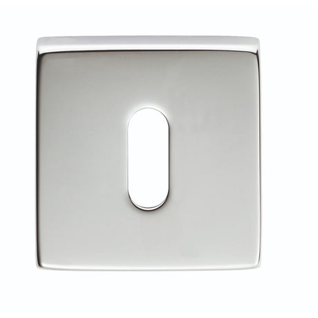 This is an image of Manital - Square Standard Key Escutcheon - Polished Chrome available to order from T.H Wiggans Architectural Ironmongery in Kendal, quick delivery and discounted prices.