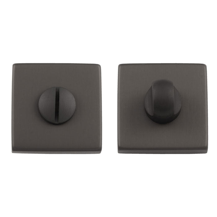 This is an image of a Manital - Square Standard Turn and Release - Anthracite qt004ant that is availble to order from T.H Wiggans Ironmongery in Kendal.