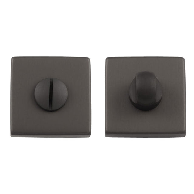 This is an image of a Manital - Square Standard Turn and Release - Anthracite qt004ant that is availble to order from T.H Wiggans Ironmongery in Kendal.