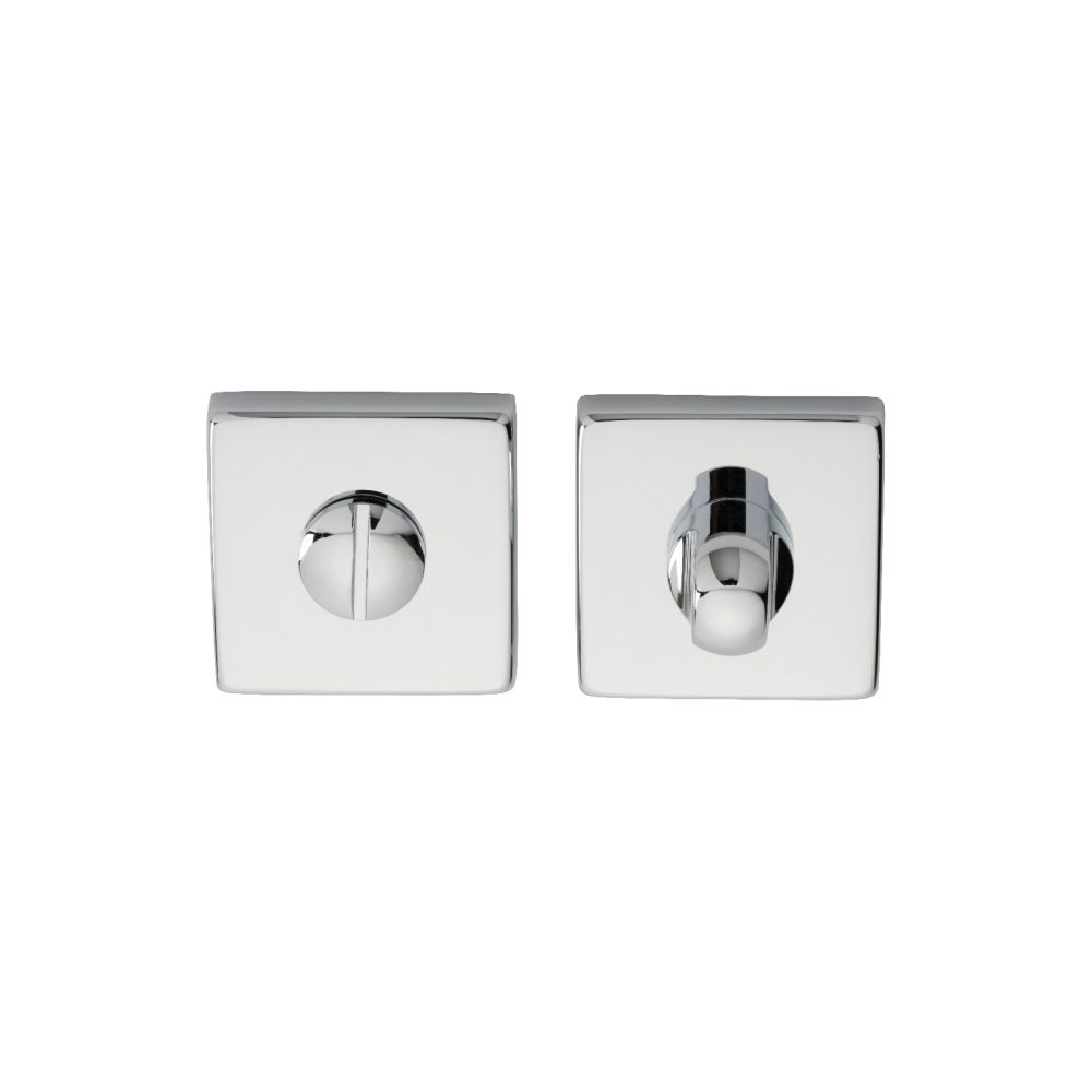 This is an image of Manital - Square Standard Turn and Release - Polished Chrome available to order from T.H Wiggans Architectural Ironmongery in Kendal, quick delivery and discounted prices.