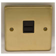 This is an image showing Eurolite Stainless Steel Telephone Master - Satin Brass (With Black Trim) sb1mb available to order from T.H. Wiggans Ironmongery in Kendal, quick delivery and discounted prices.