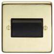 This is an image showing Eurolite Stainless Steel Fan Switch - Satin Brass (With Black Trim) sbfswb available to order from T.H. Wiggans Ironmongery in Kendal, quick delivery and discounted prices.