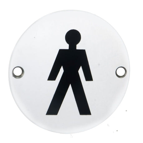 This is an image of Eurospec - Male Symbol - Satin Anodised Aluminium available to order from T.H Wiggans Architectural Ironmongery in Kendal, quick delivery and discounted prices.
