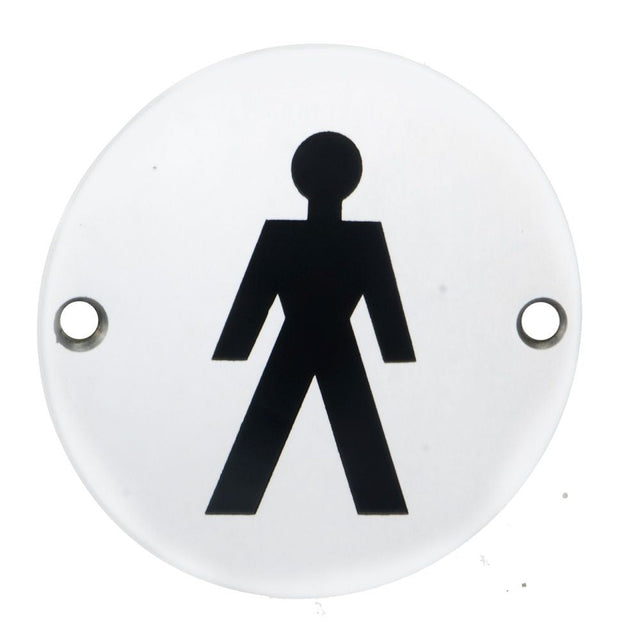 This is an image of Eurospec - Male Symbol - Satin Anodised Aluminium available to order from T.H Wiggans Architectural Ironmongery in Kendal, quick delivery and discounted prices.