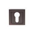 This is an image of Eurospec - Square Escutcheons - Matt Black available to order from T.H Wiggans Architectural Ironmongery in Kendal, quick delivery and discounted prices.